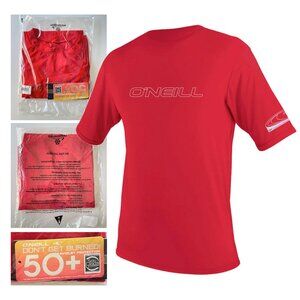 O'Neill Basic UPF 50+ Skins NEW S M Short Sleeve Surf Swim Rash Guard Sun Shirt